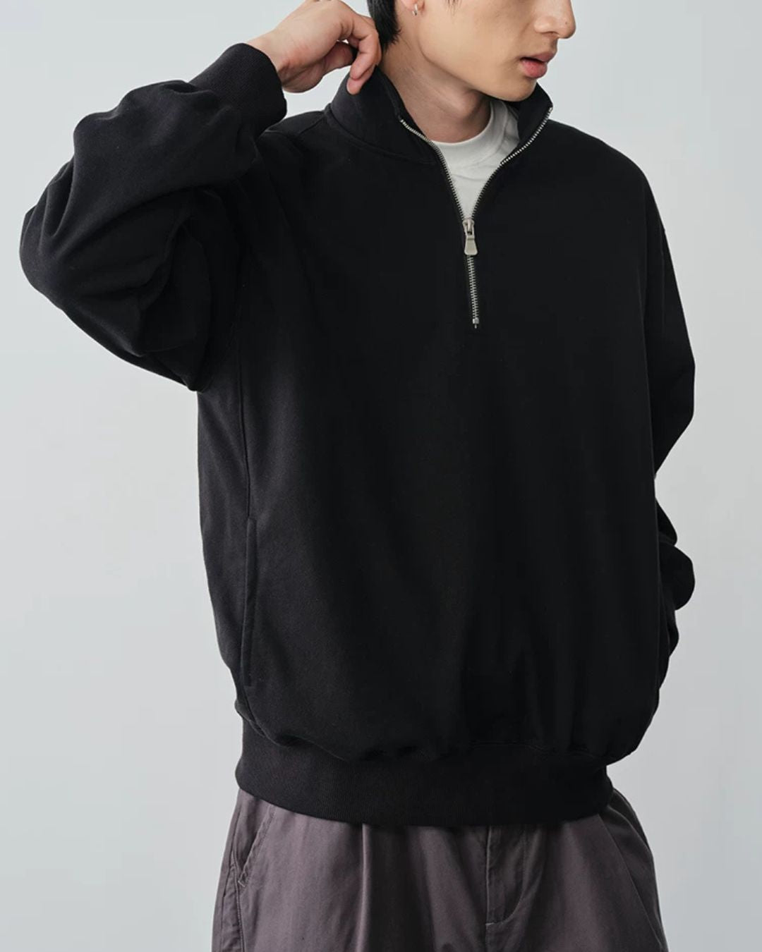 Relaxed Half Zip Sweat　SW098