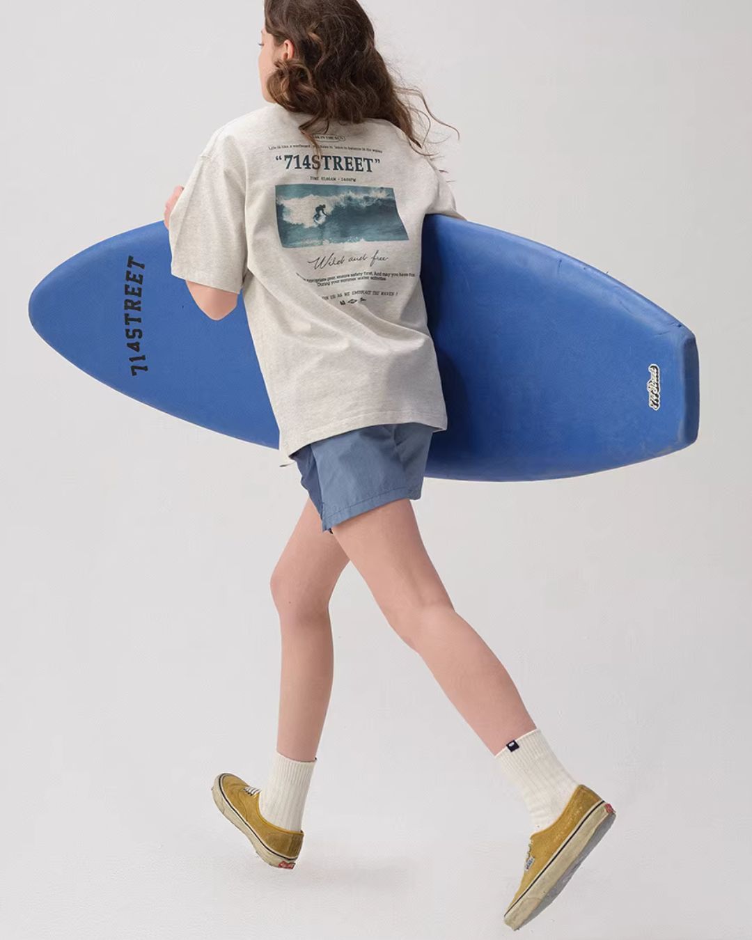Surfing Back Print T-shirt　ST172