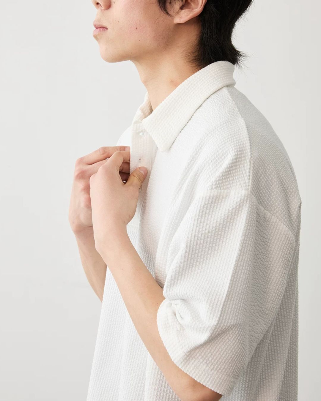 Comfortable Waffle Polo Shirt　SS087