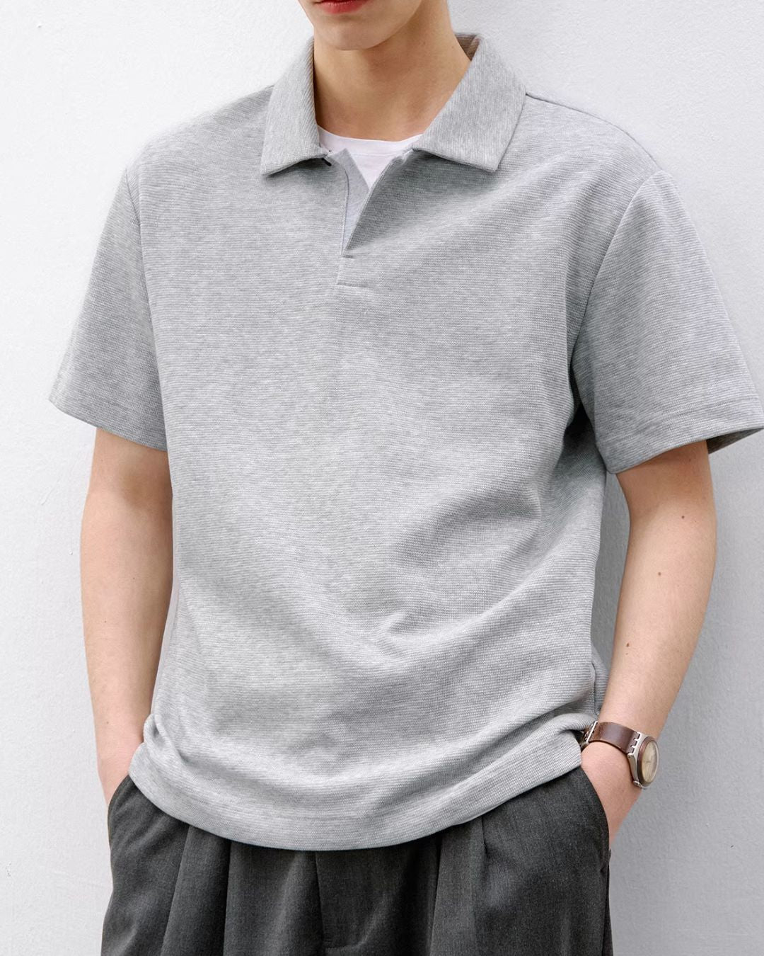 Seagull Collar Polo Shirt　SS077