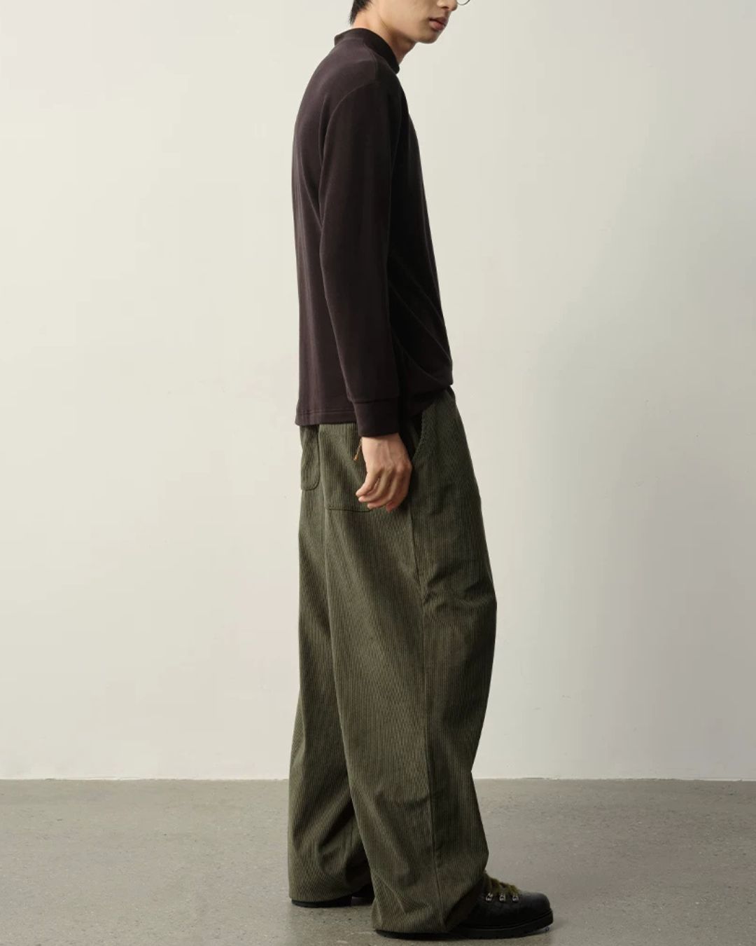 Mock Neck Long Sleeve T-Shirt　LT096