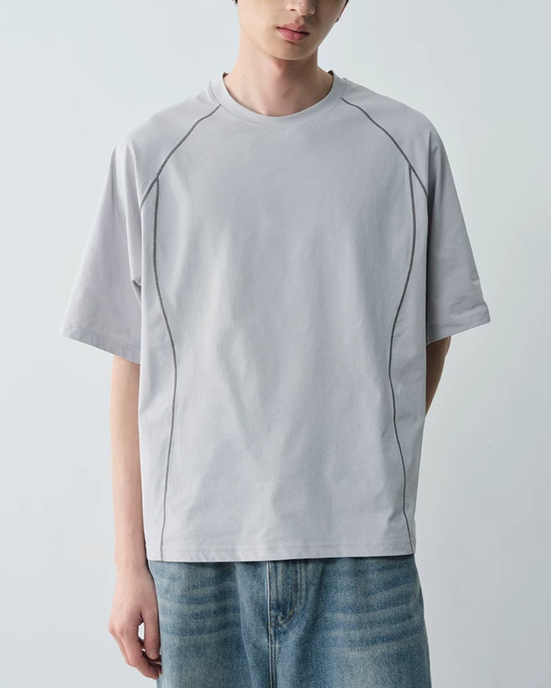 Curved Line Sporty T-Shirt　ST190