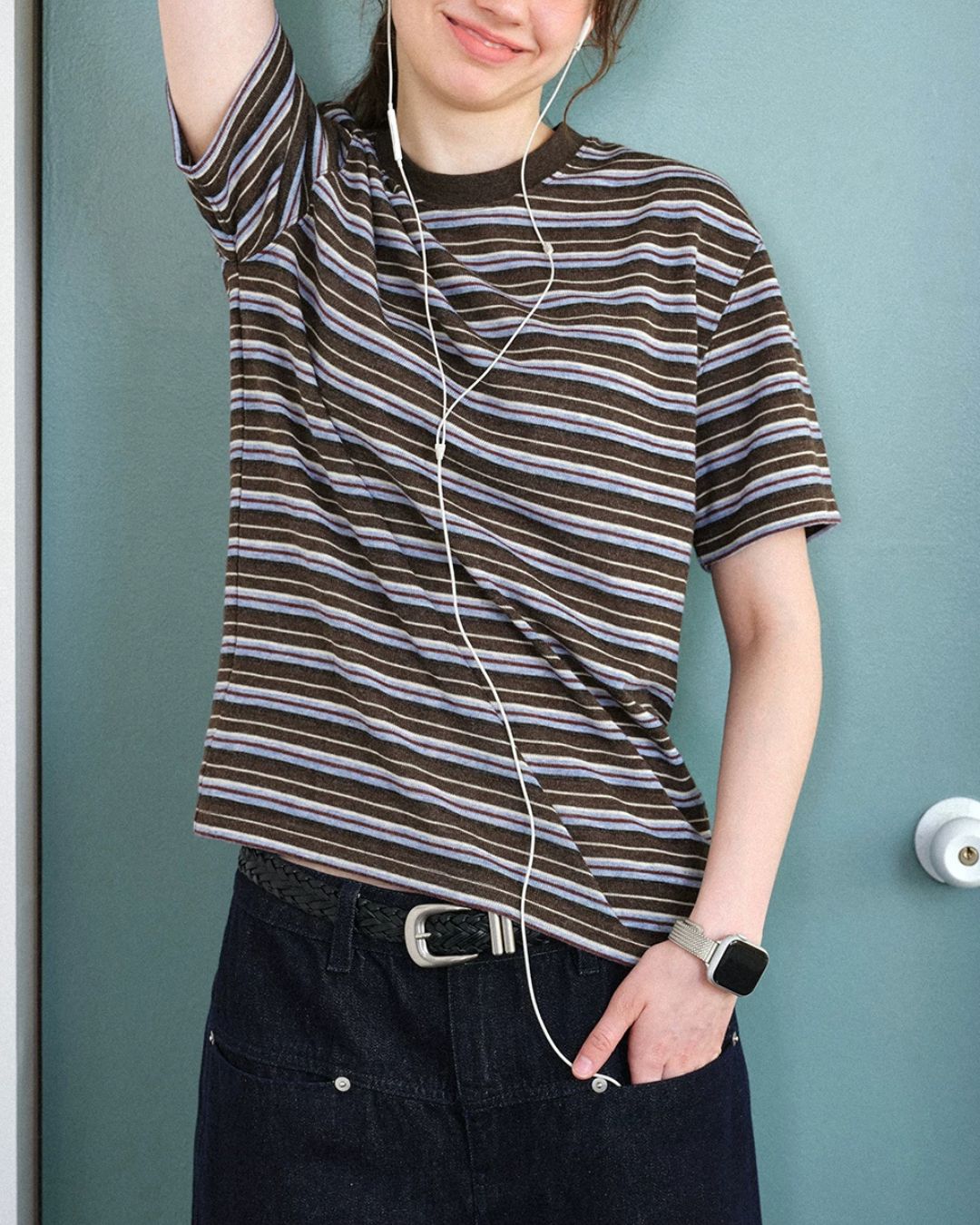 Vintage Multi-Border T-Shirt　ST205