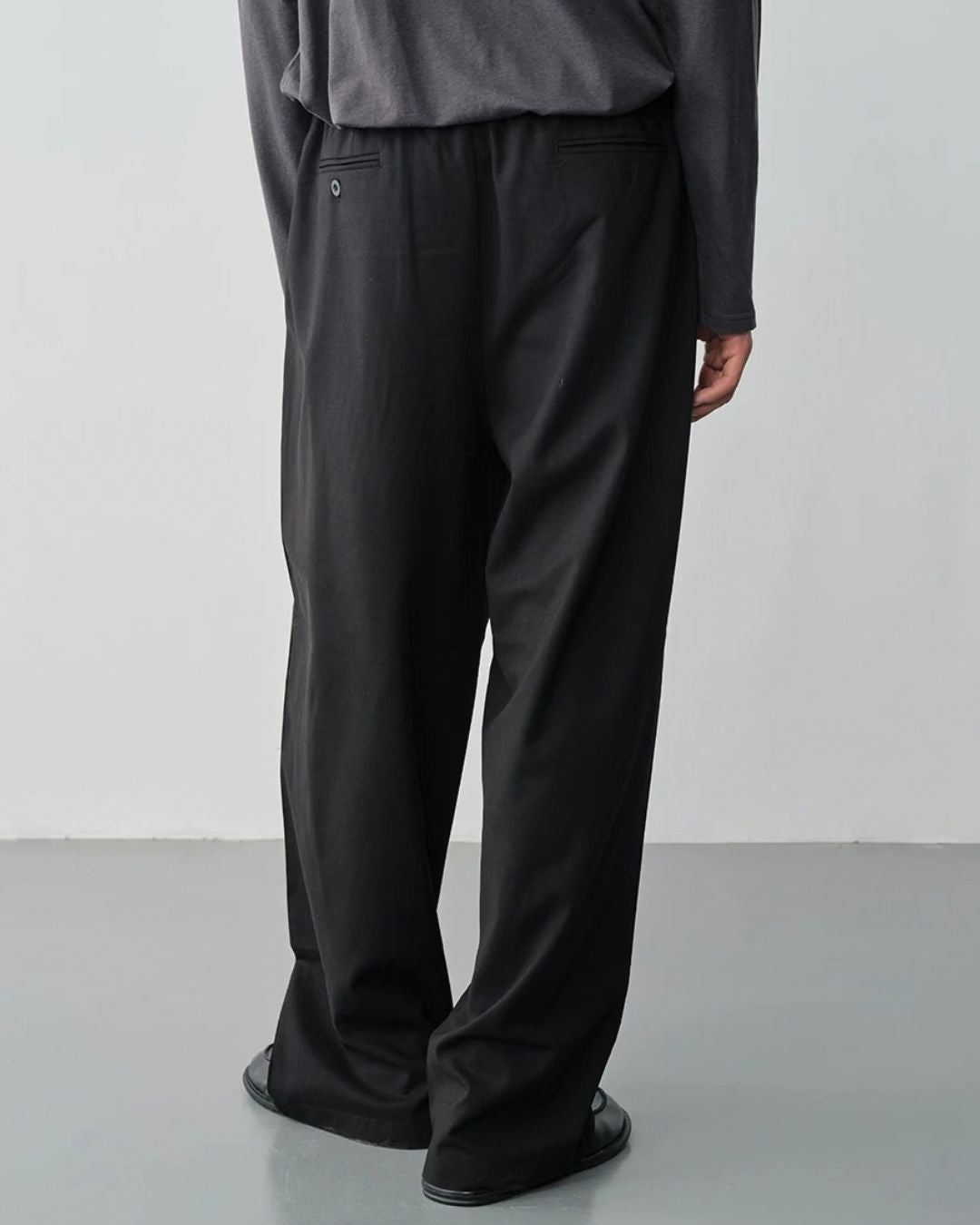 Wool Blend Tuck Wide Pants　WP119