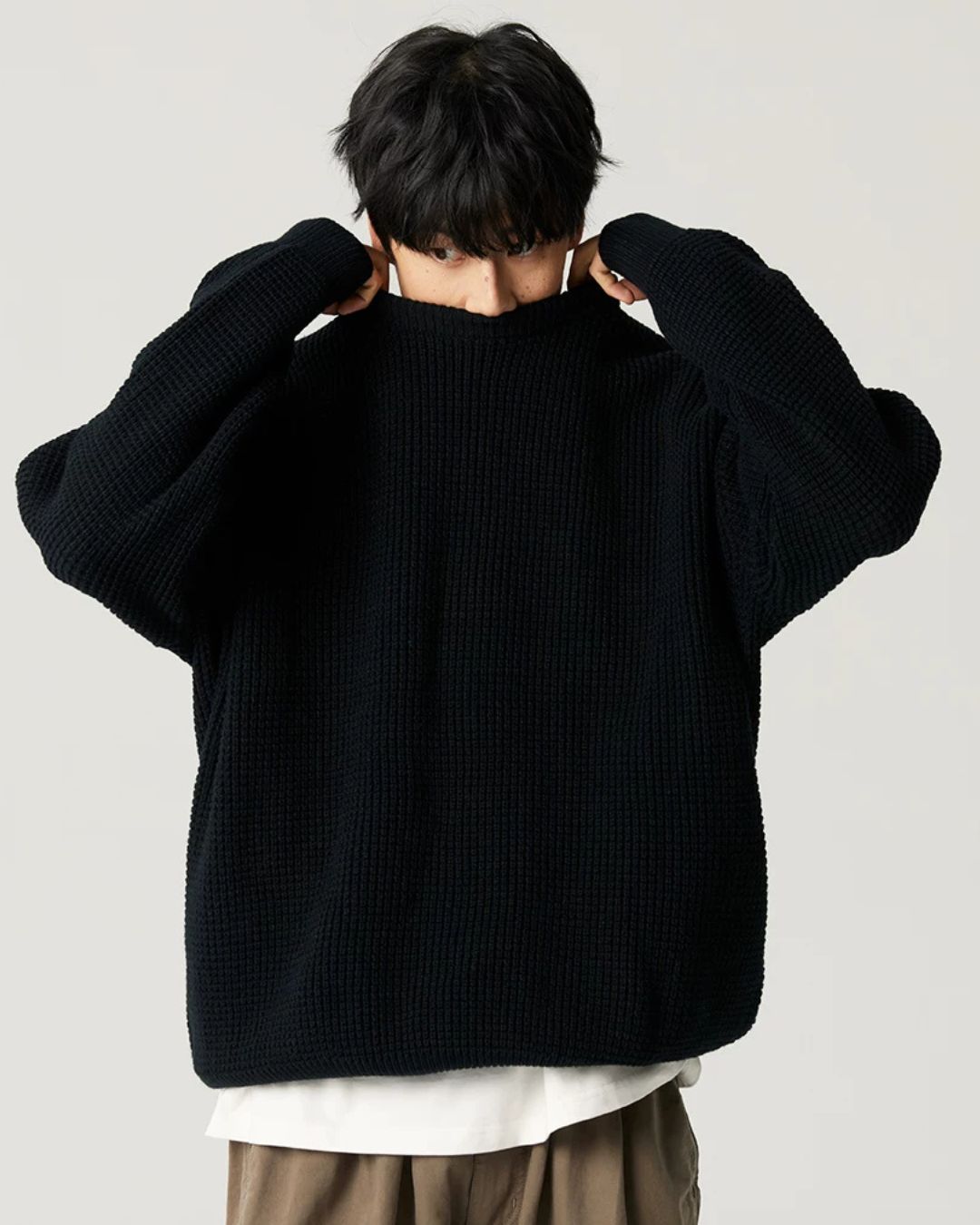 Waffle Crewneck Knit　KN057
