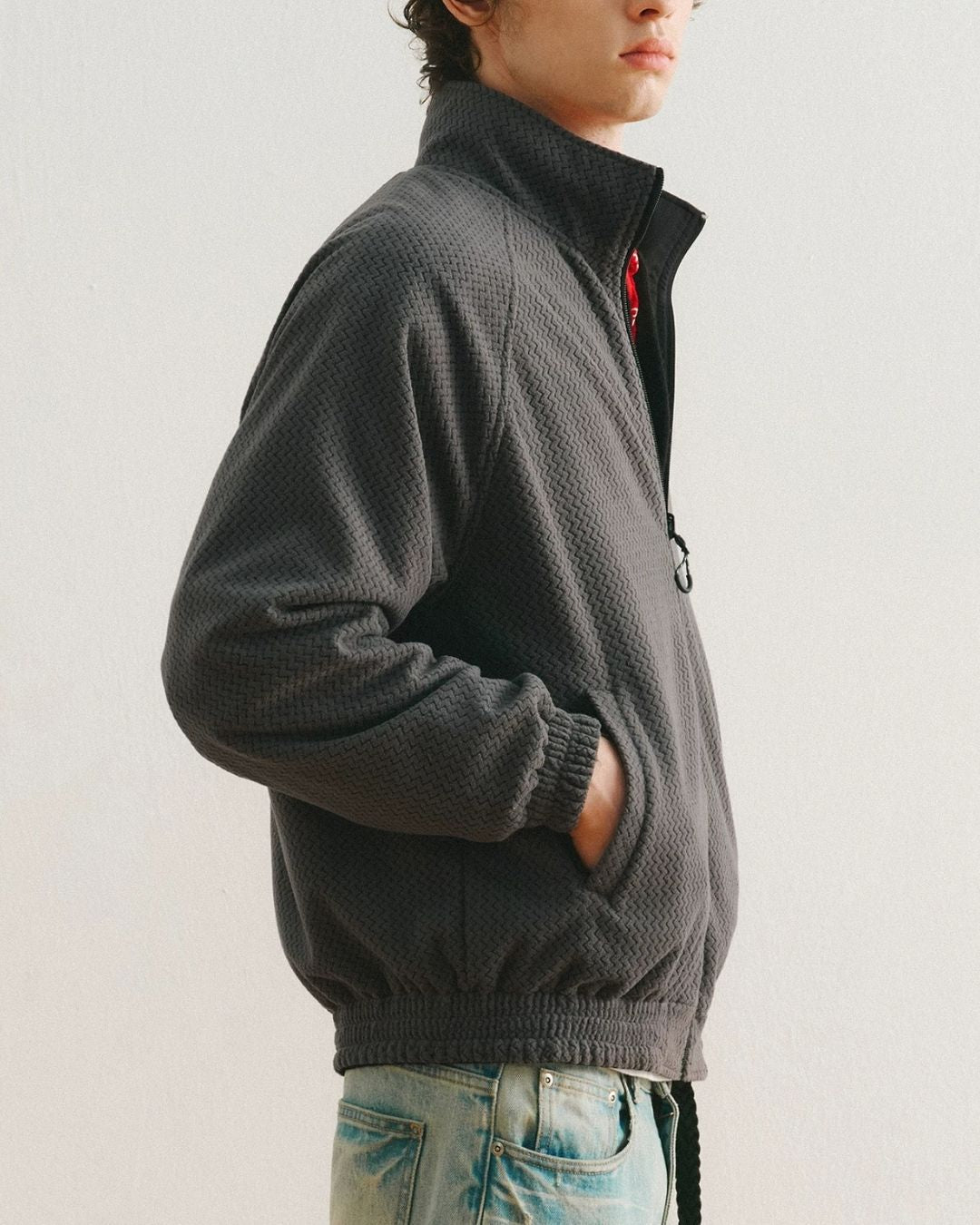 Reversible Stand Collar Jacket　JK257