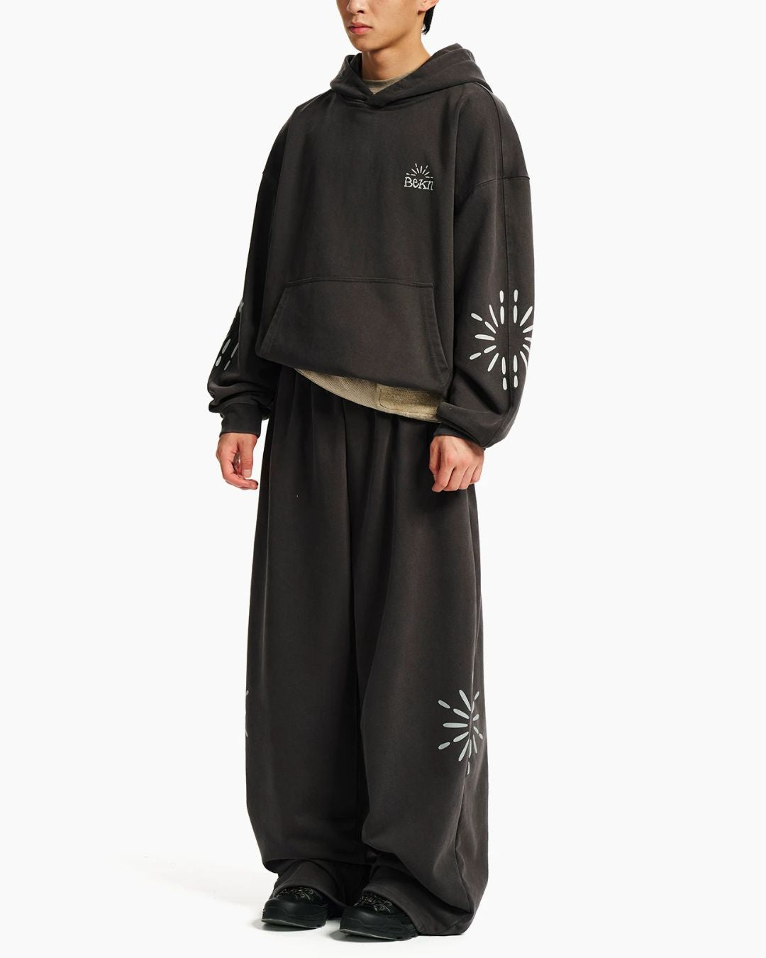 Washed Sunburst Hoodie　HD082