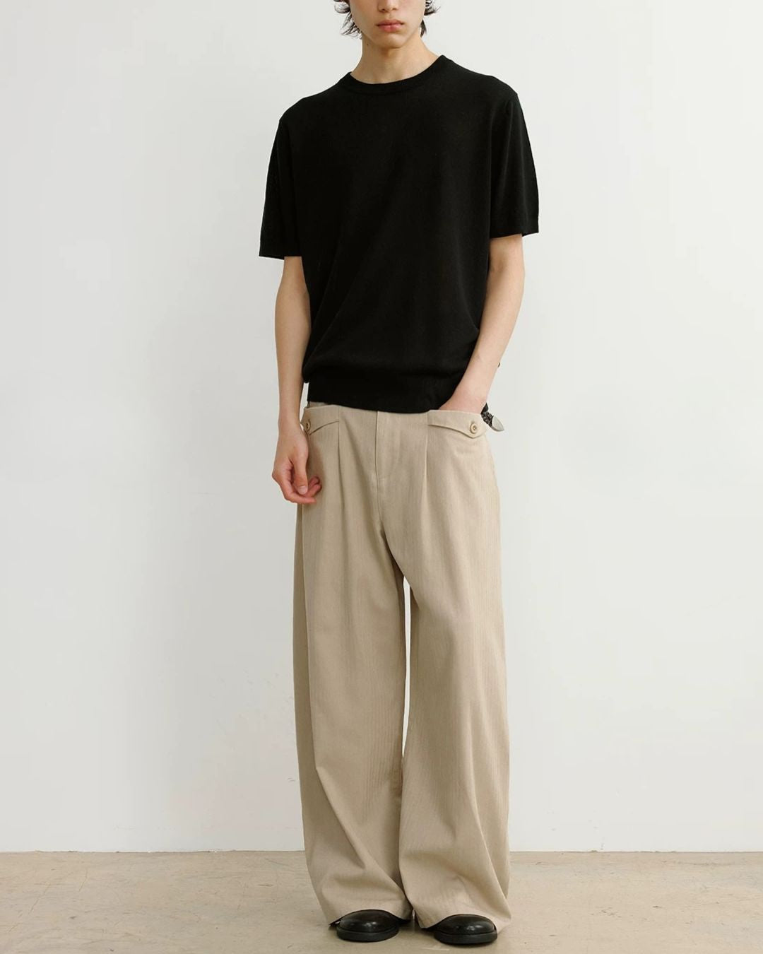 Relaxed Summer Knit T-Shirt　ST204