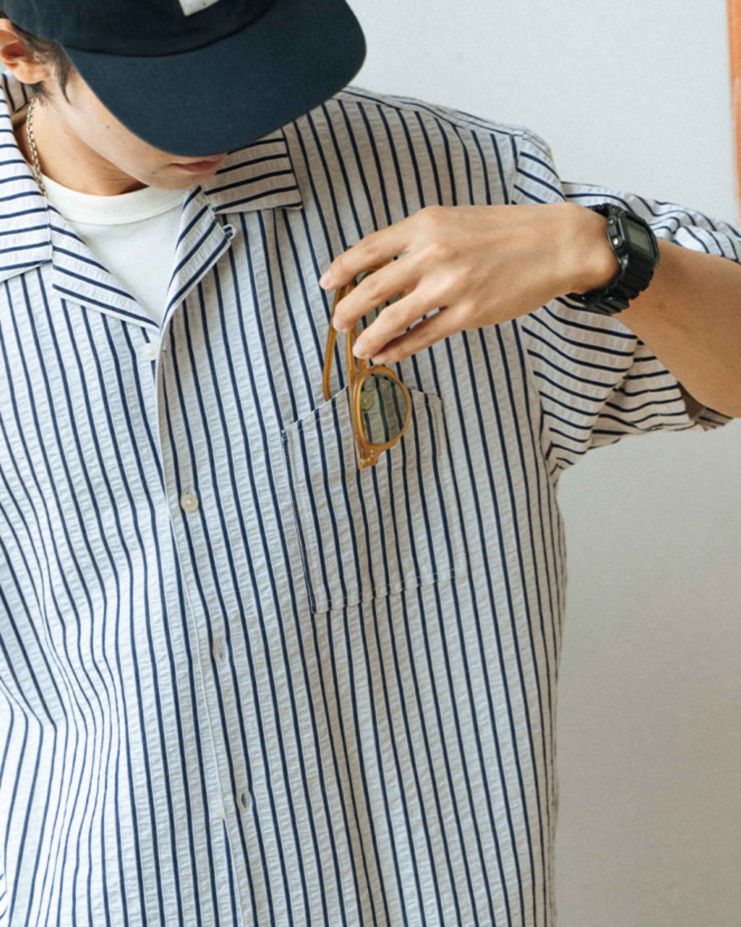 10日以内お届け】Open Collar Striped-Shirt SS025 – prips
