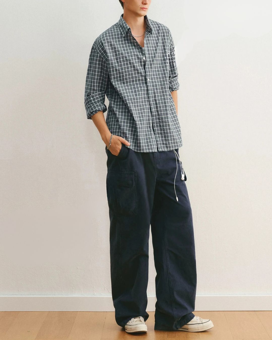 Washed Cargo Wide Pants　CP063