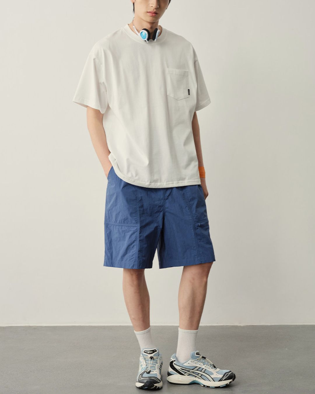 Pocket Drawstring Cool T-shirt　ST183