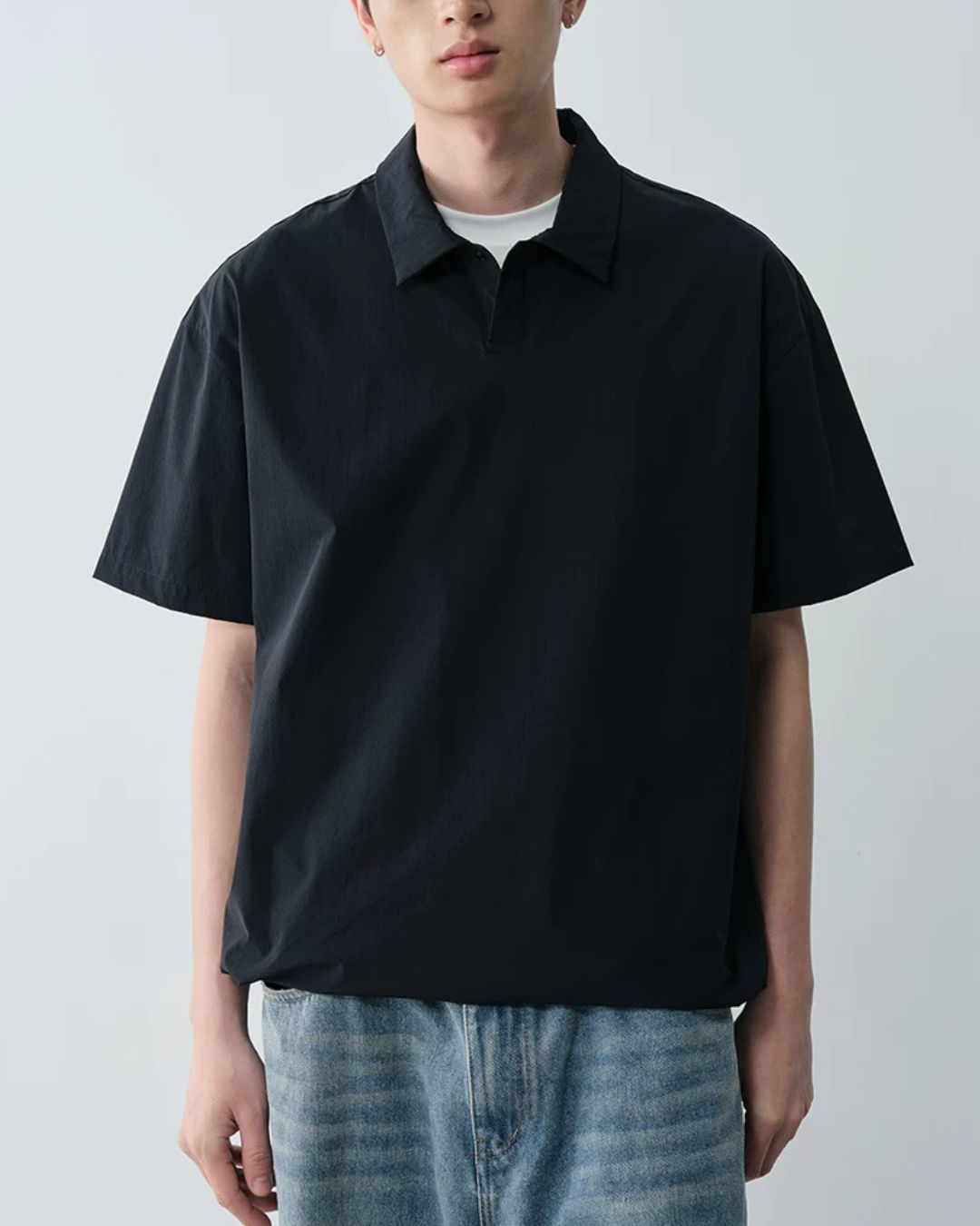 Nylon Drawstring Polo Shirt　SS084