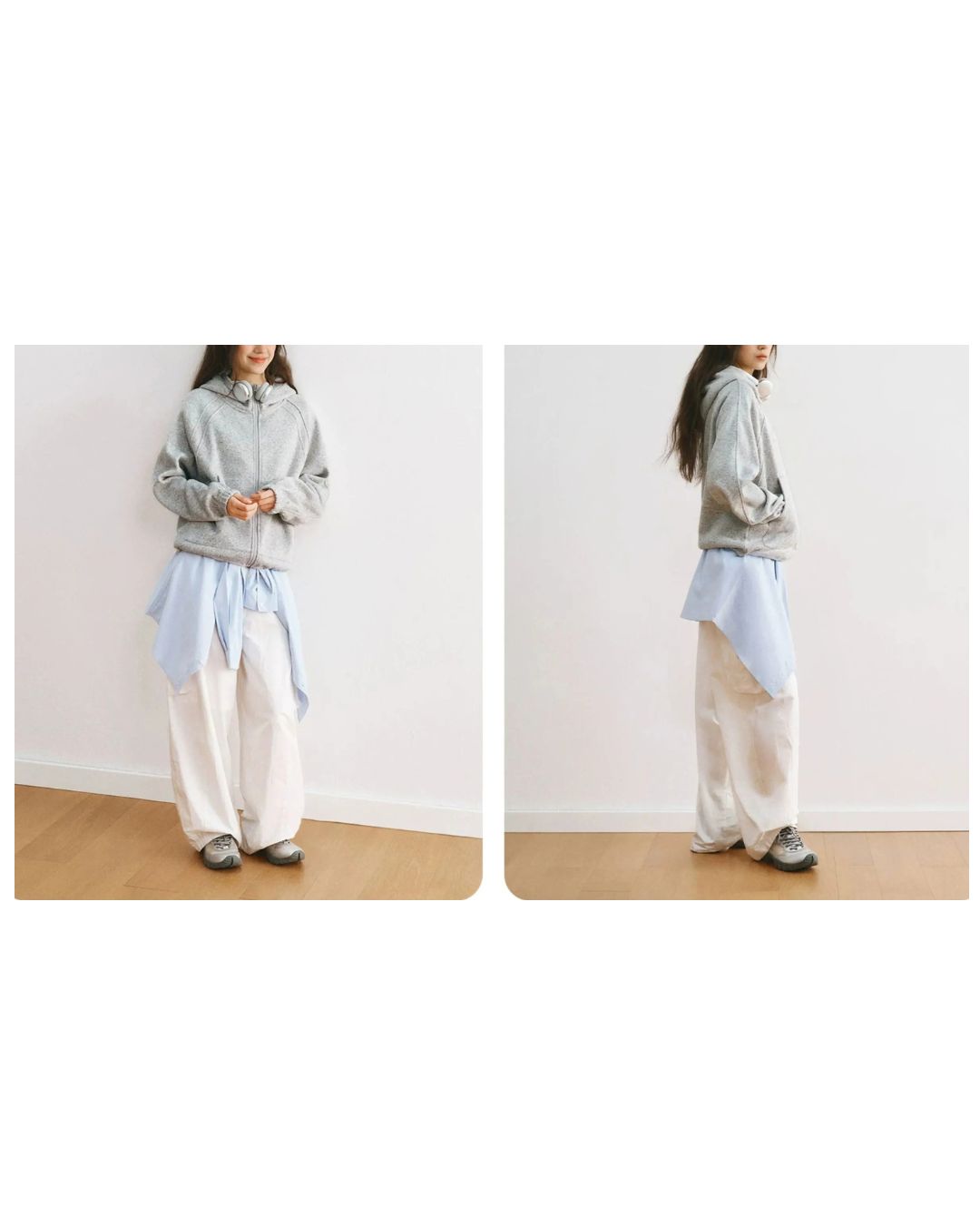 Heathered Zip Hoodie　HD085