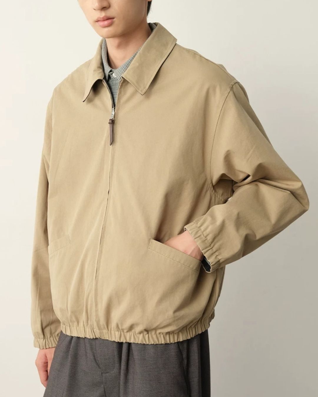 Reversible Check Zip Jacket　JK259
