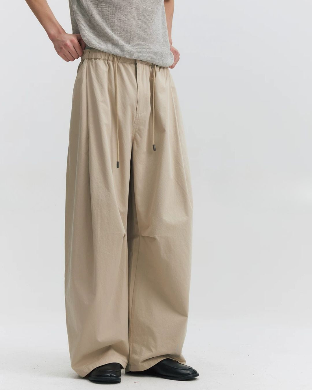 Cotton Gathered Wide Pants　WP106