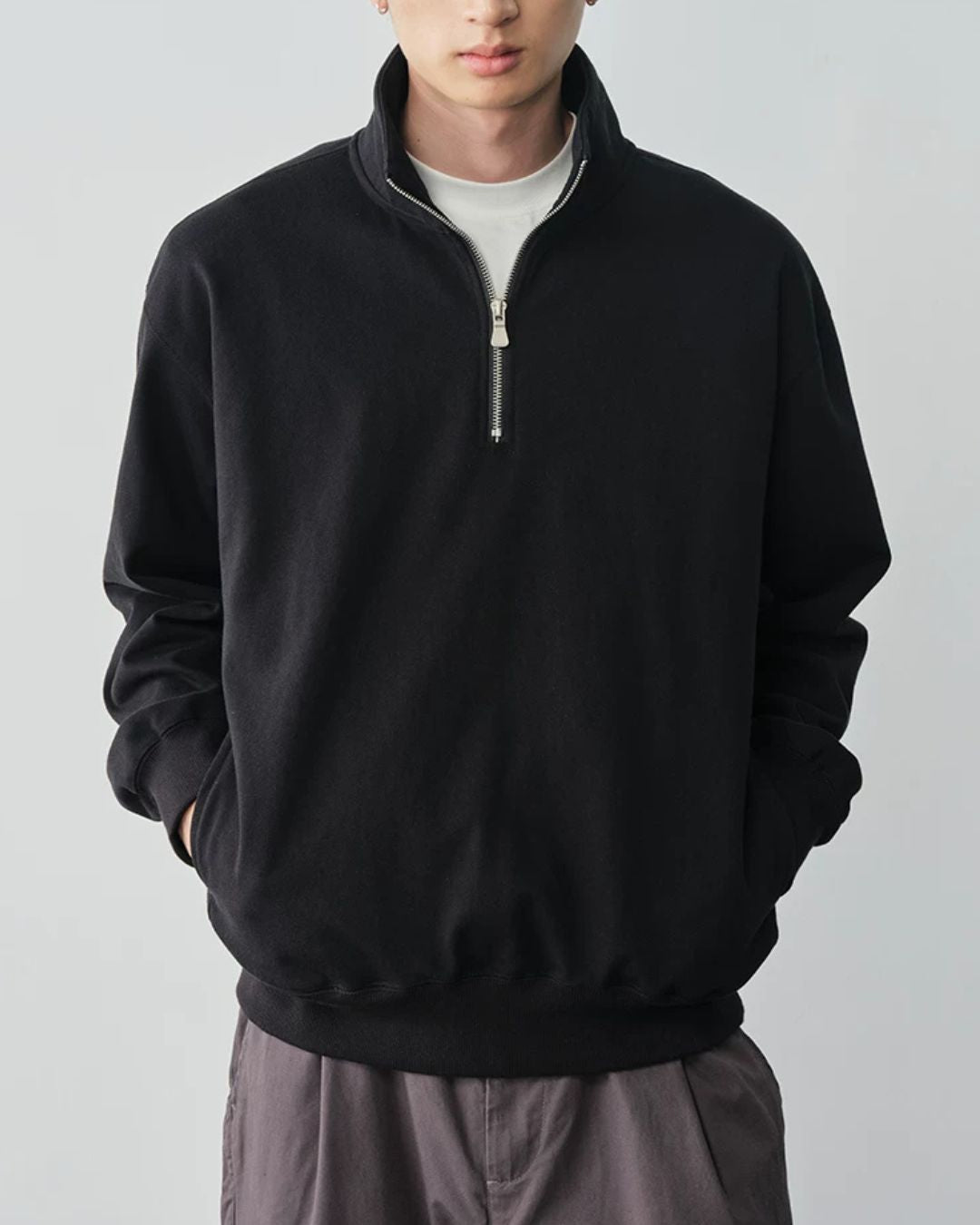 Relaxed Half Zip Sweat　SW098