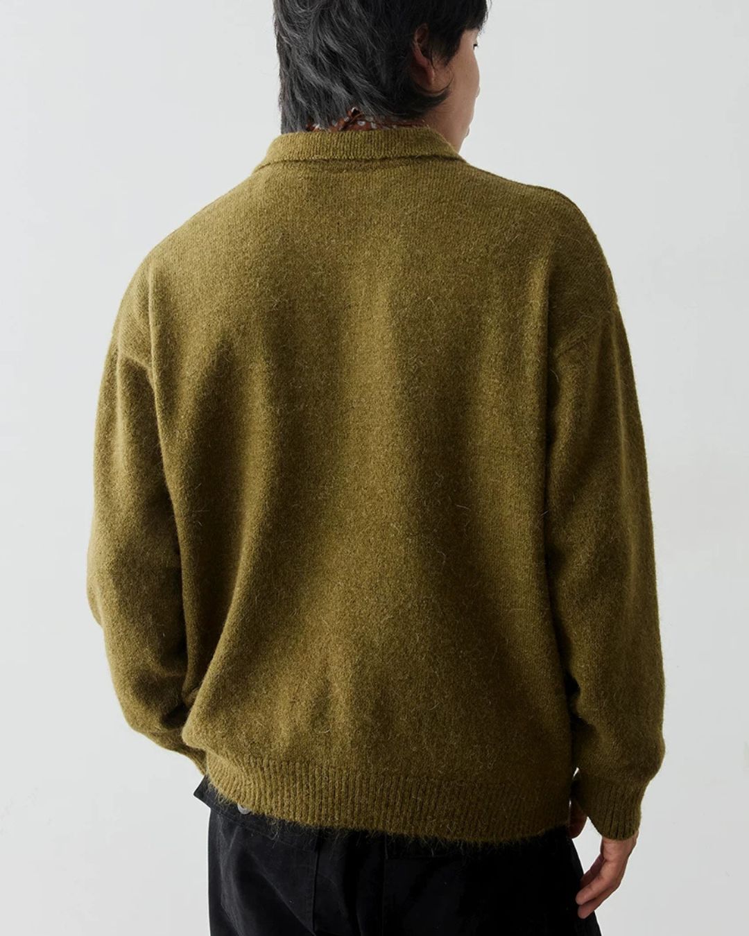 Alpaca Blend Polo Knit　KN058