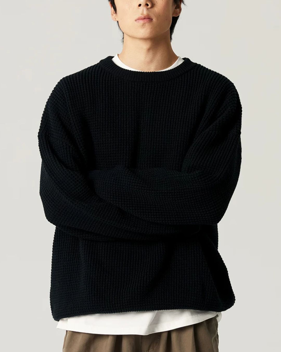 Waffle Crewneck Knit　KN057