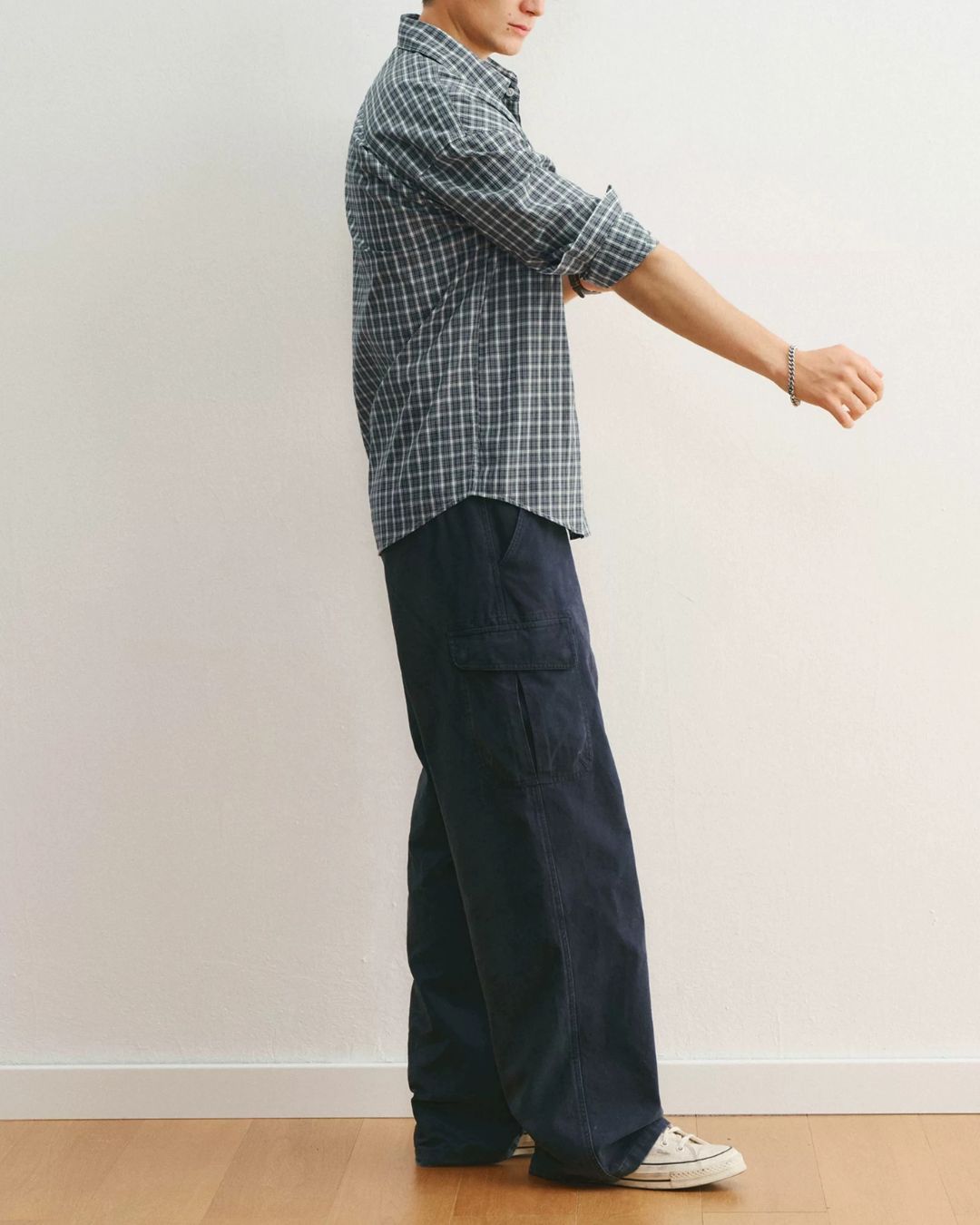 Washed Cargo Wide Pants　CP063