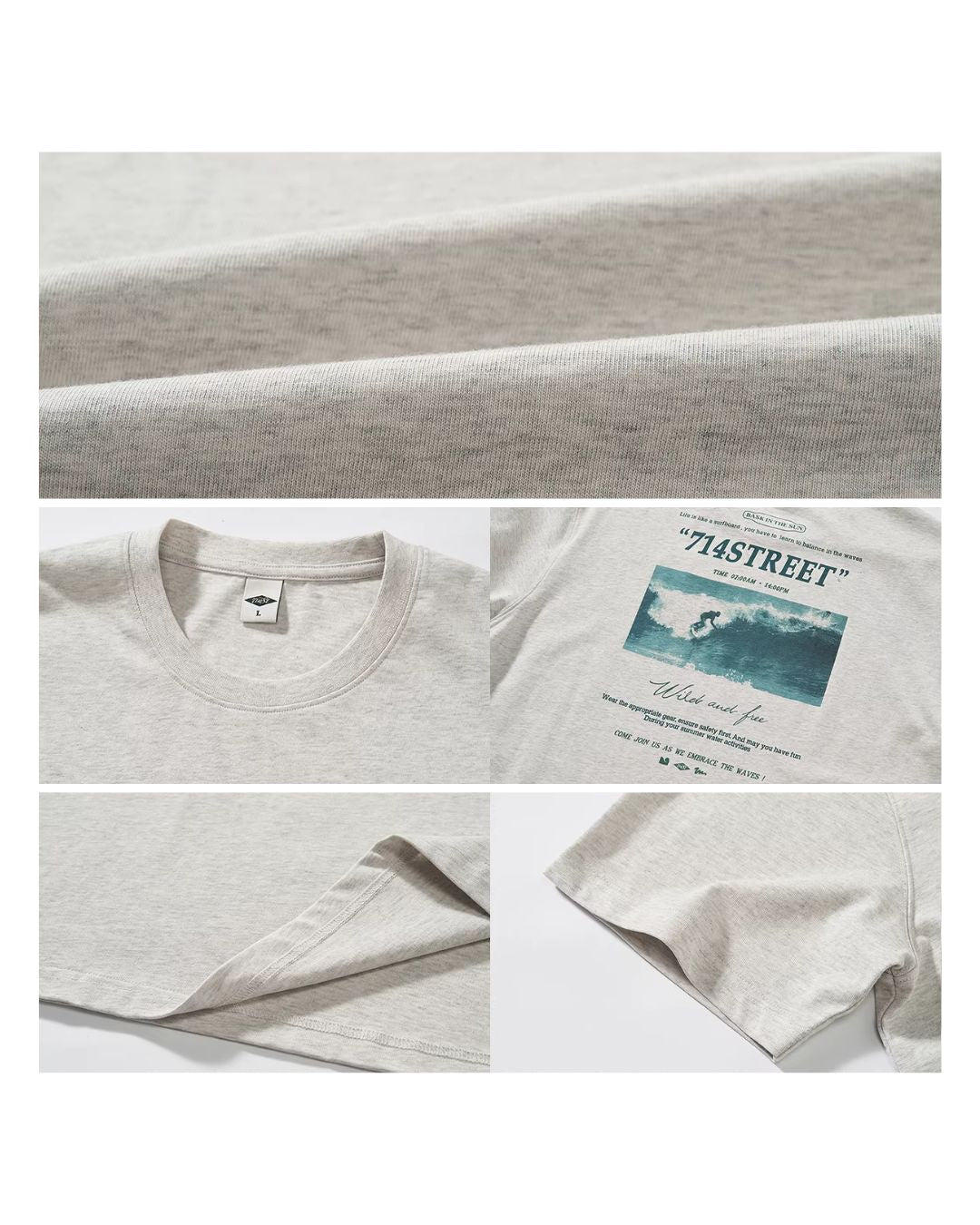 Surfing Back Print T-shirt　ST172