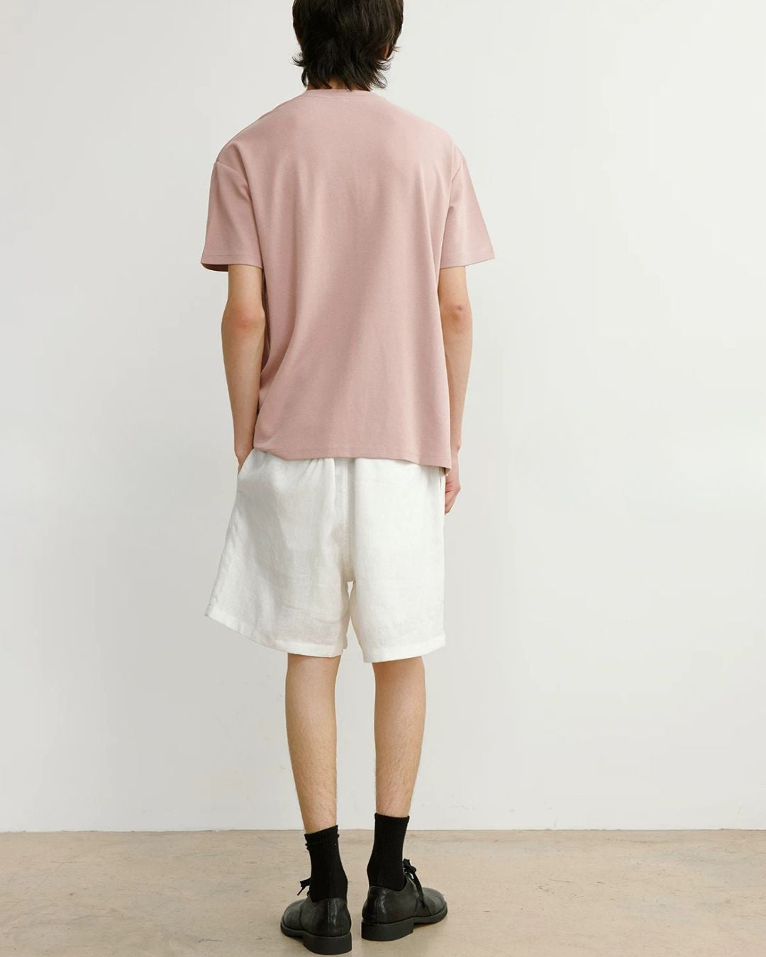 Natural Linen Drawstring Shorts　SP074