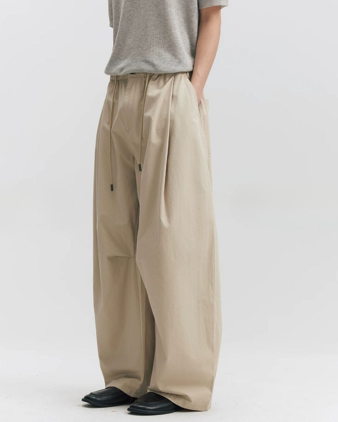Cotton Gathered Wide Pants　WP106