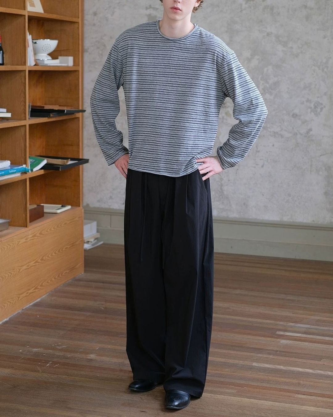 Casual Tuck Wide Pants　WP122