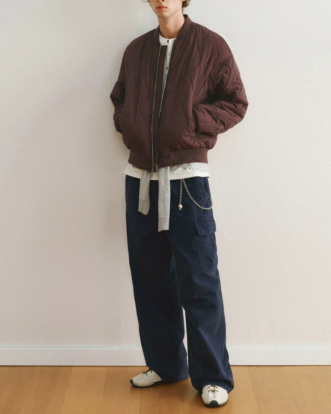 Washed Cargo Wide Pants　CP063