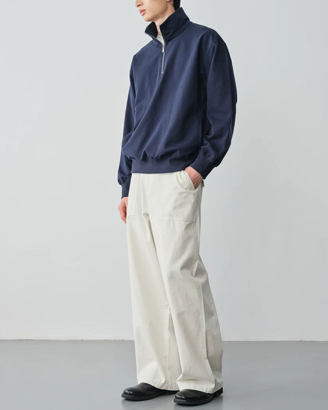 Relaxed Half Zip Sweat　SW098