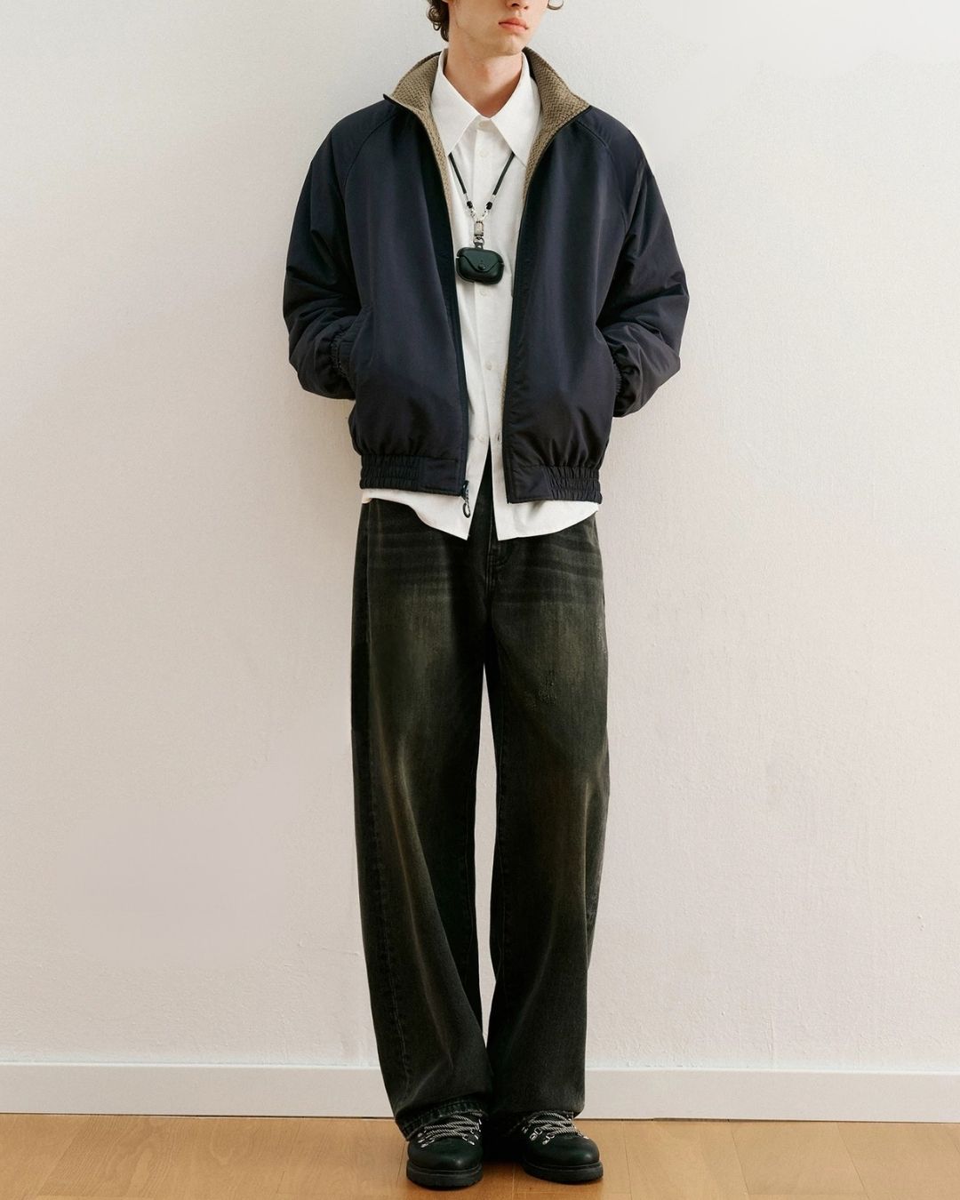 Reversible Stand Collar Jacket　JK257