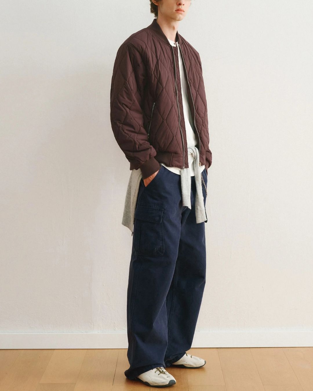 Washed Cargo Wide Pants　CP063