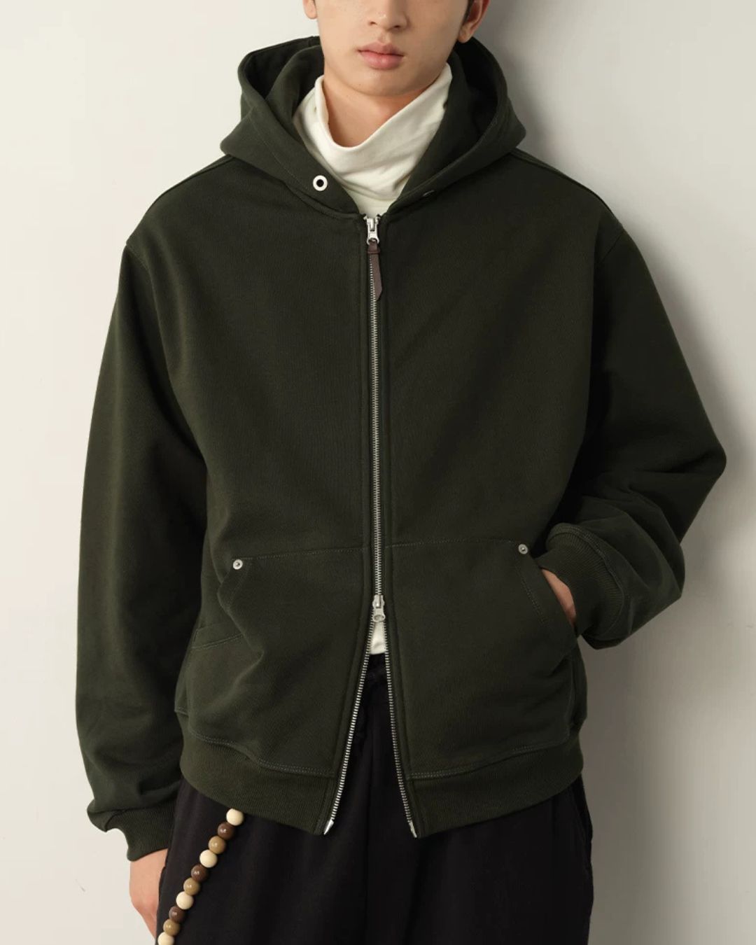 Double Zip Heavy Hoodie　HD087