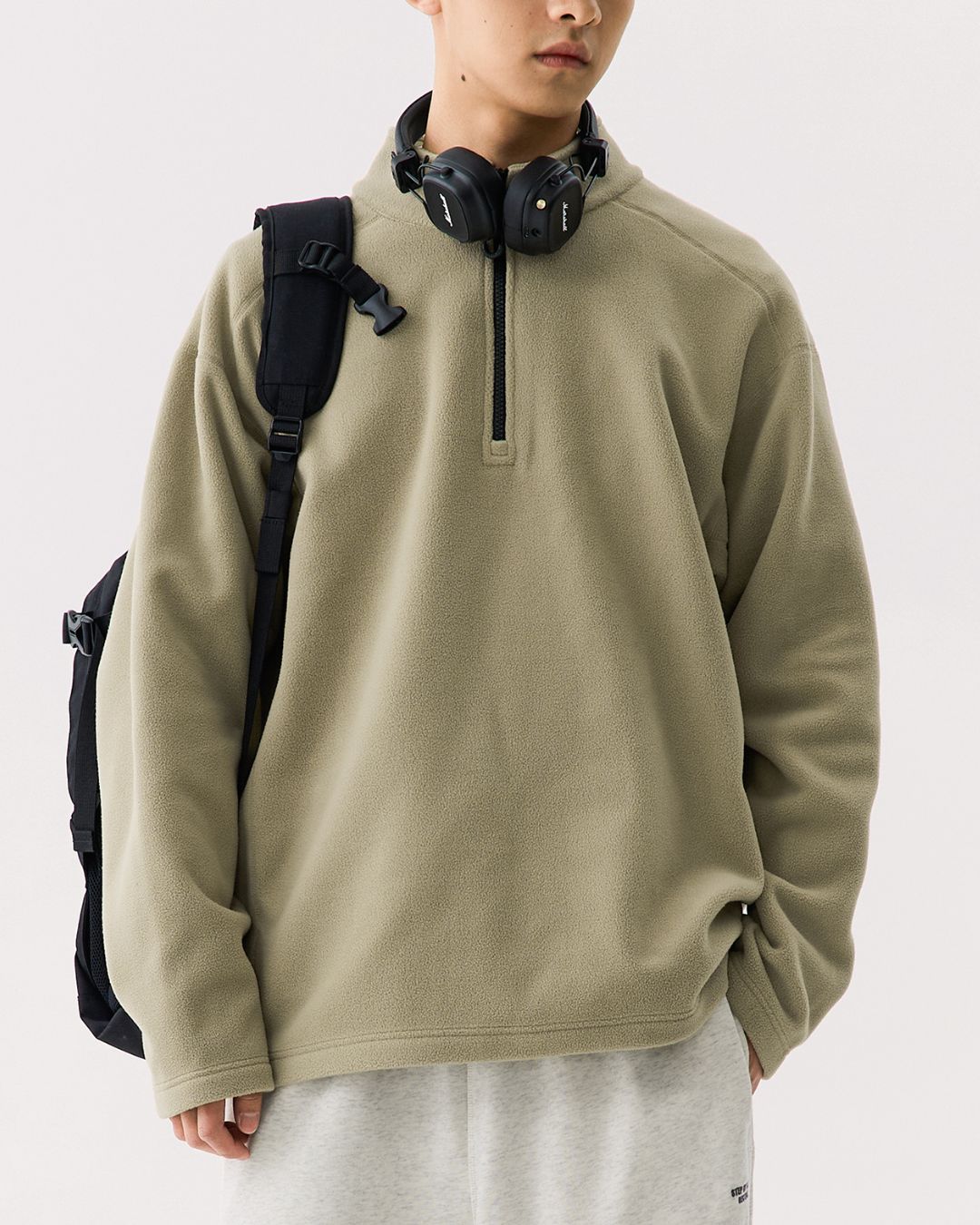 Fleece Half-zip Sweat　SW095