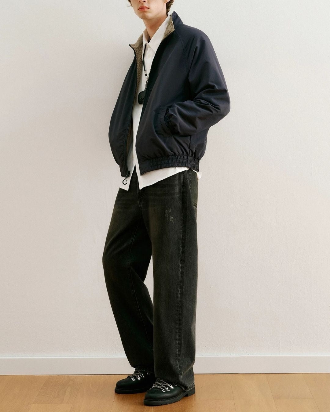 Reversible Stand Collar Jacket　JK257