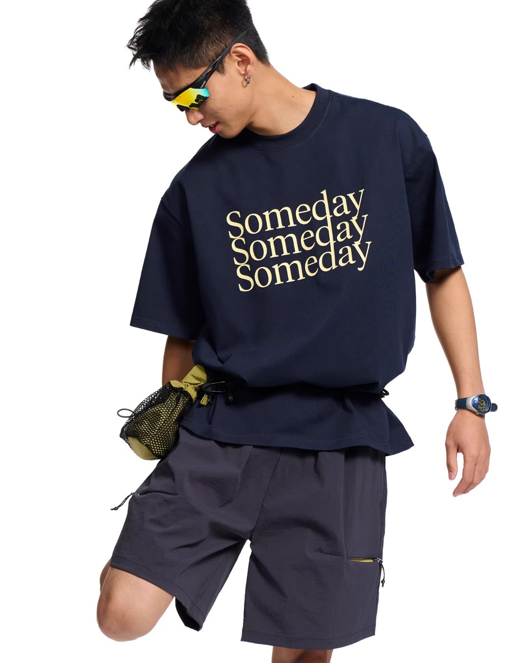 3-tier Logo Loose T-shirt　ST180