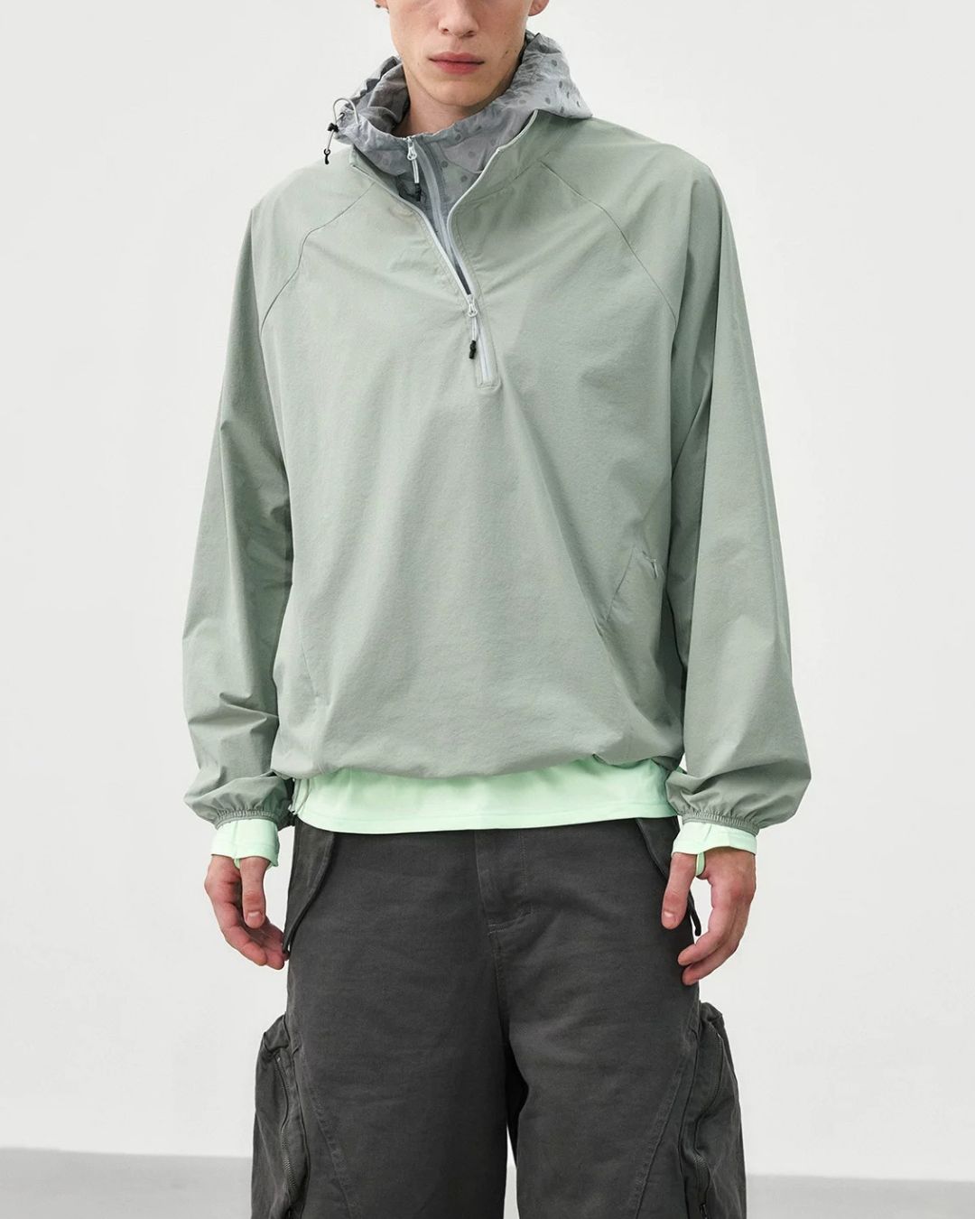 Layered Anorak Nylon Jacket　JK258