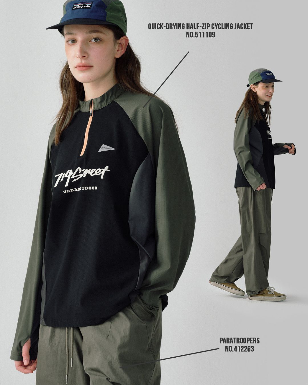 【10日以内お届け】Quick-drying Half-zip T-shirt　LT079