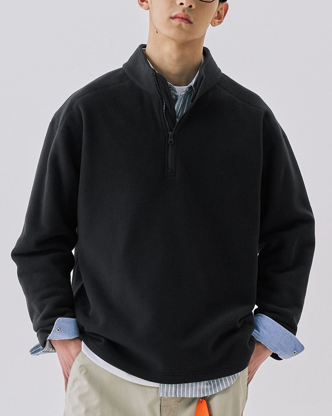 Fleece Half-zip Sweat　SW095
