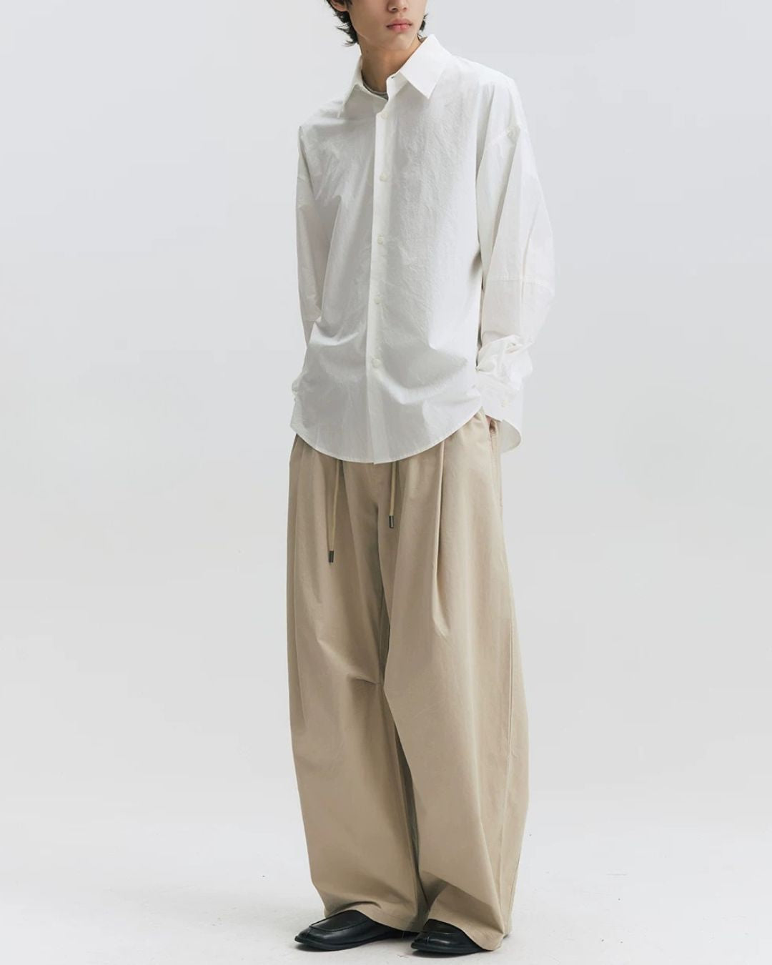 Cotton Gathered Wide Pants　WP106