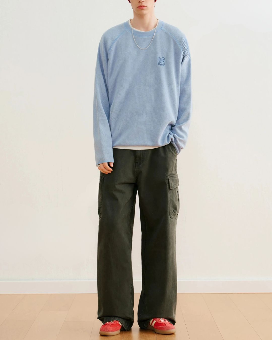 Washed Cargo Wide Pants　CP063