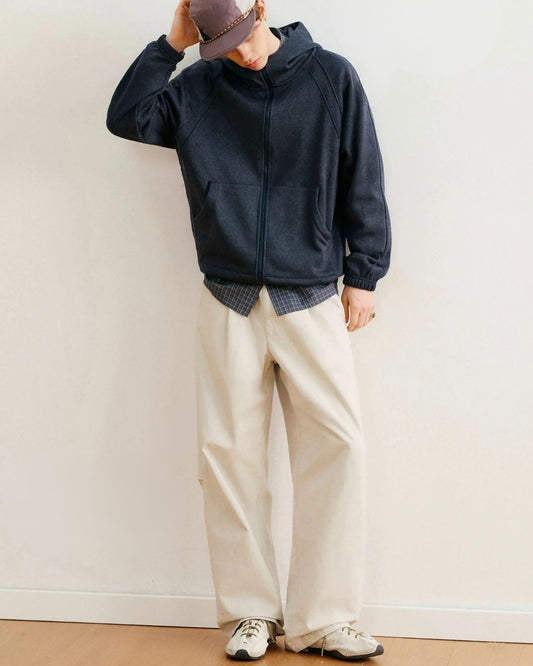 Heathered Zip Hoodie　HD085