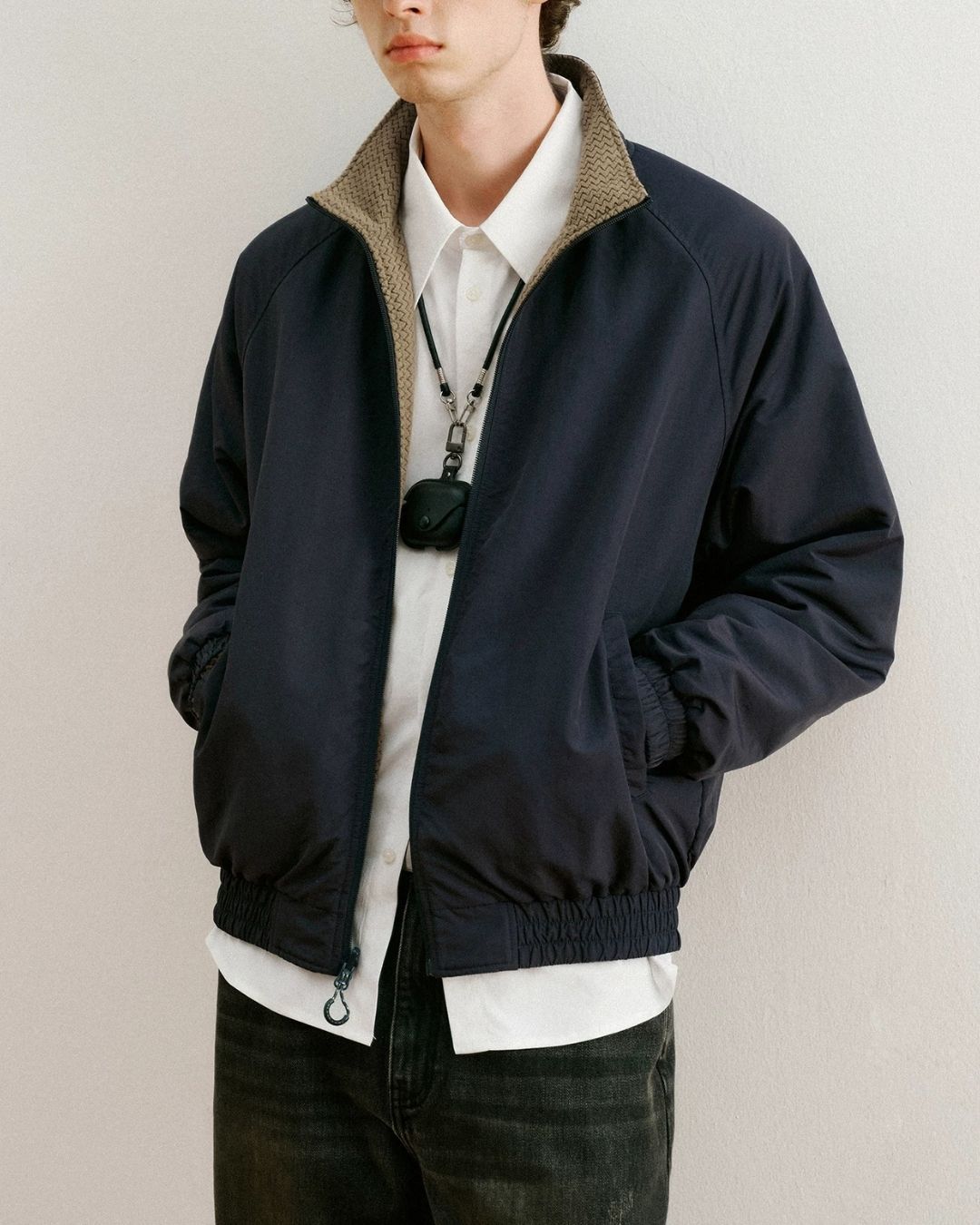 Reversible Stand Collar Jacket　JK257
