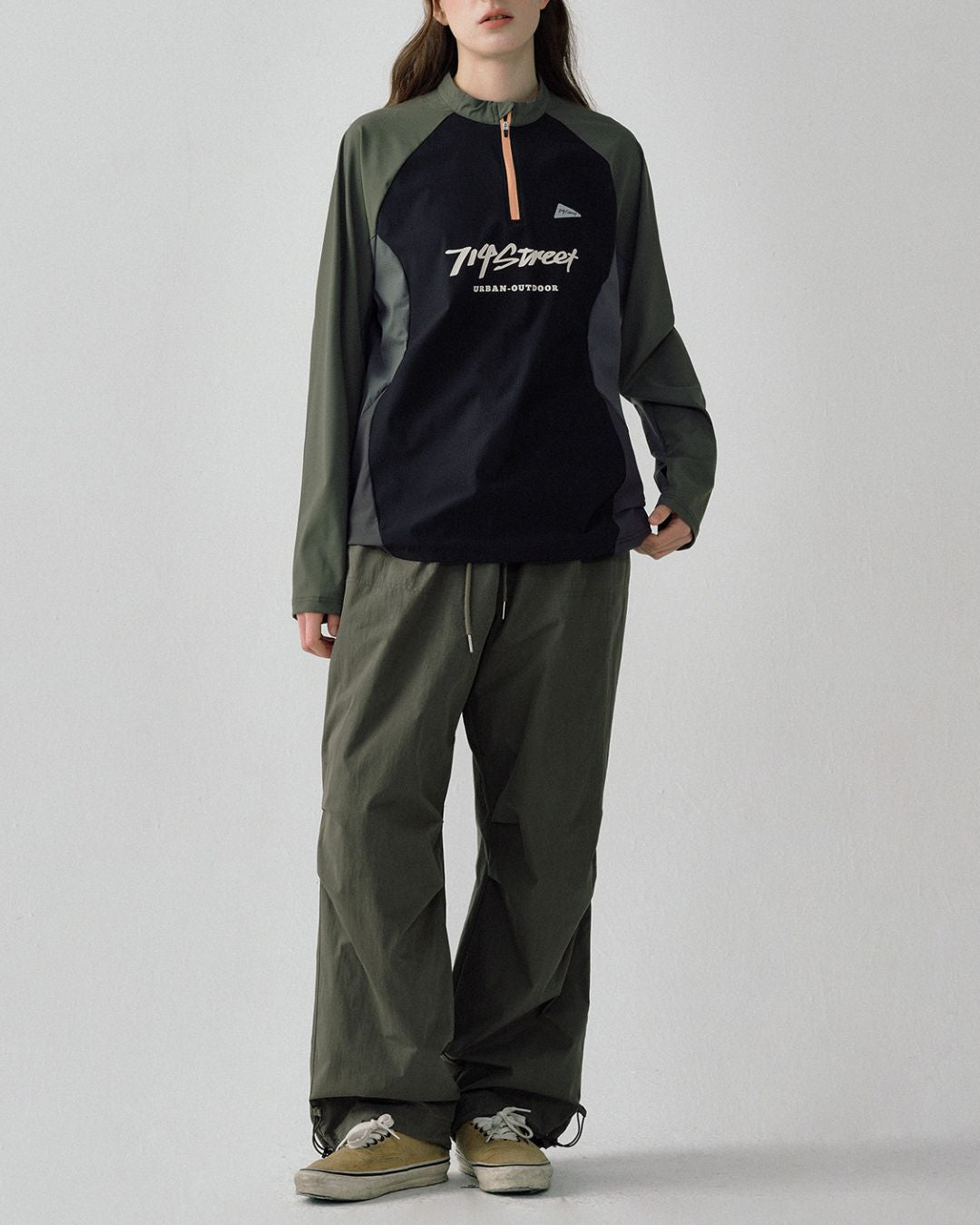 【10日以内お届け】Quick-drying Half-zip T-shirt　LT079