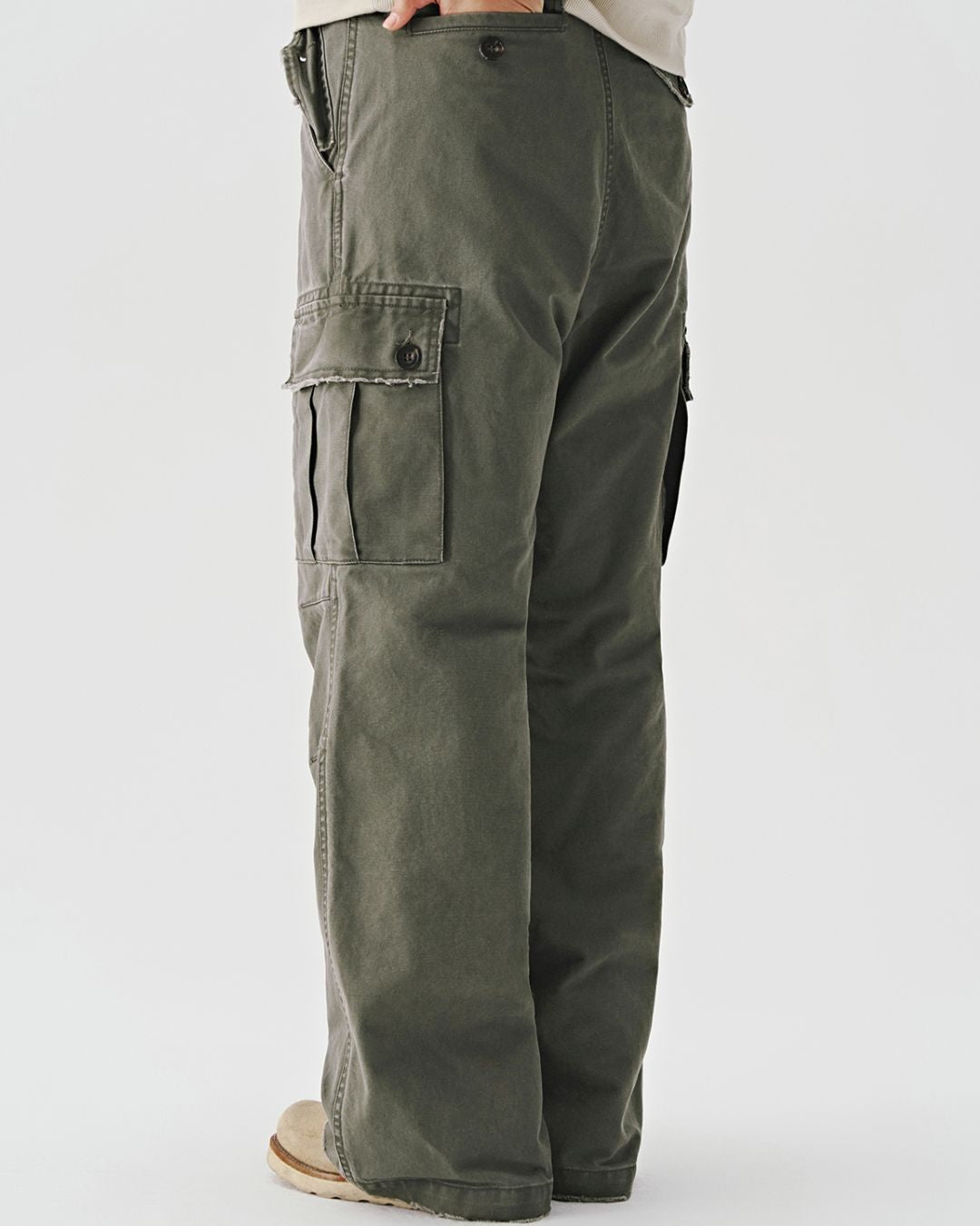 Washed Flare Work Pants　CP046