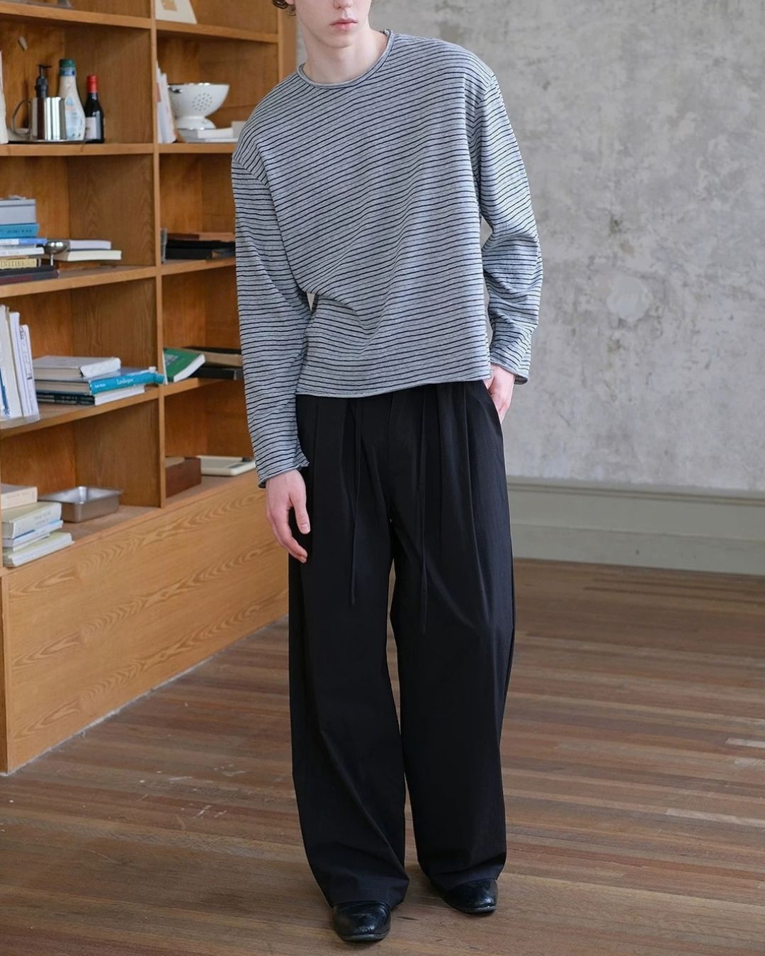 Casual Tuck Wide Pants　WP122