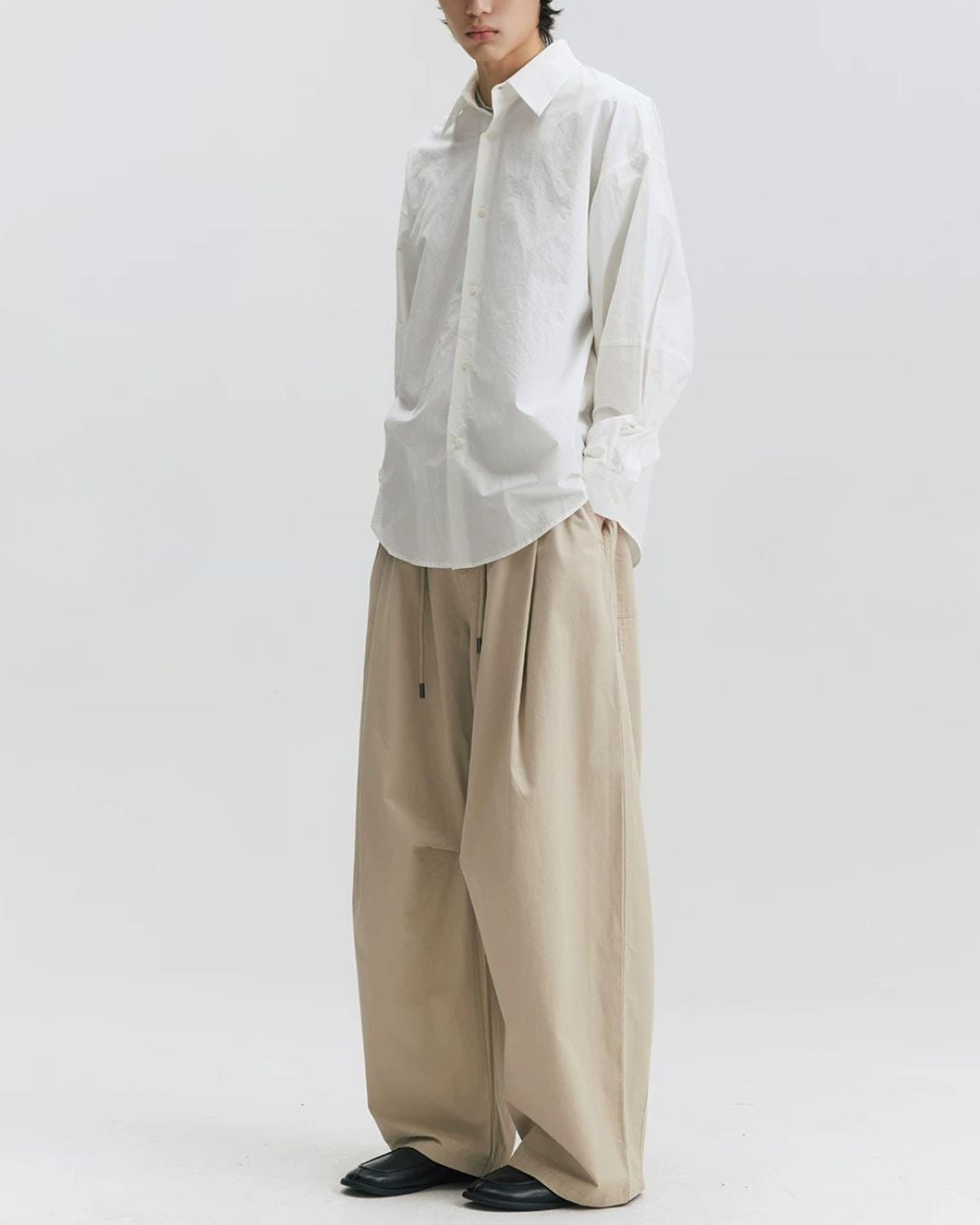 Cotton Gathered Wide Pants　WP106