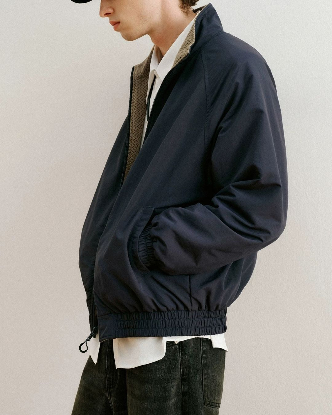 Reversible Stand Collar Jacket　JK257