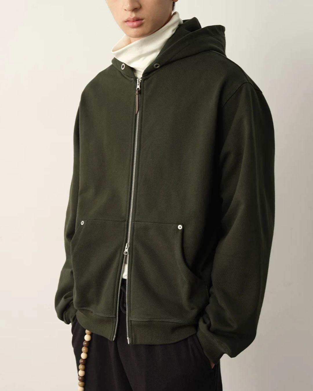 Double Zip Heavy Hoodie　HD087