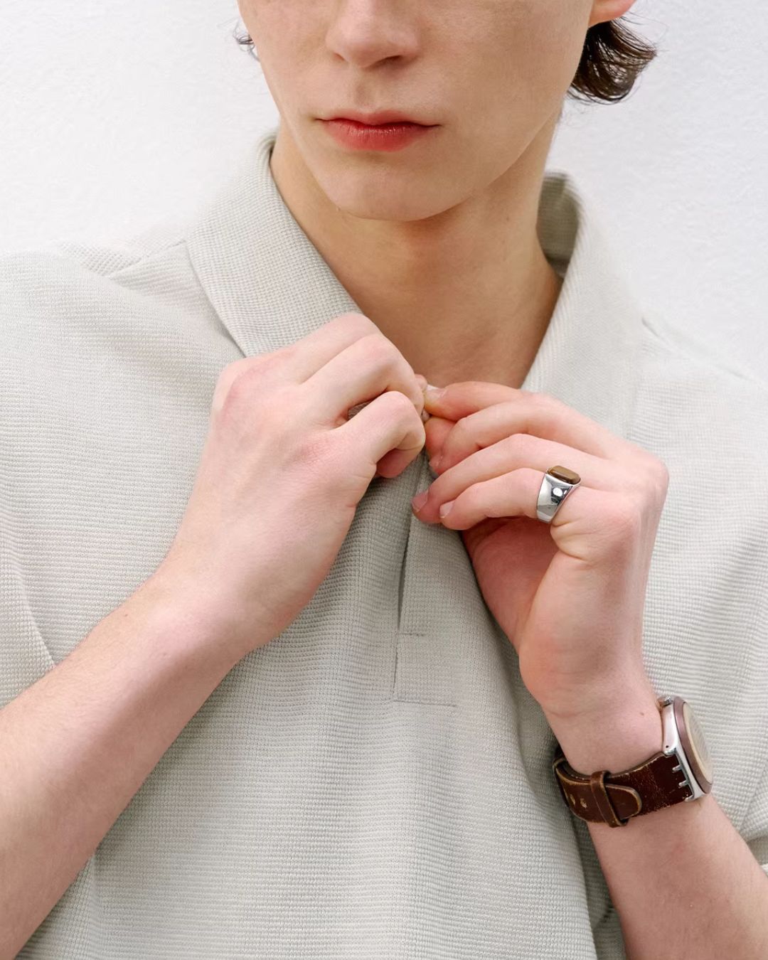 Seagull Collar Polo Shirt　SS077