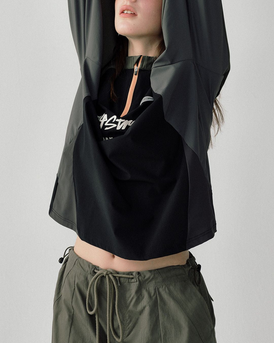 【10日以内お届け】Quick-drying Half-zip T-shirt　LT079